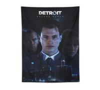 Detroit Become Human Connor Affiche de Jeu Vidéo Tapisserie Impression Esthétique de Pièce Tapisseries Murales pour Chambre Murs Décoration Intérieure 76x102cm