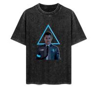 Detroit Become Human Mens T-Shirt Printed Graphic Top Unisex Black Tee XXL