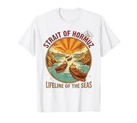 Détroit d'Ormuz Vintage | Voyage Maritime rétro des années 70 T-Shirt