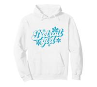 Detroit Fille Fleurs Retro Groovy City Sweat à Capuche