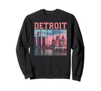Detroit Michigan Retro City Vintage Femme Fille 313 Moteur Sweatshirt