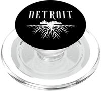 Détroit Michigan Skyline Graphic - from The Ground Up Design PopSockets PopGrip pour MagSafe