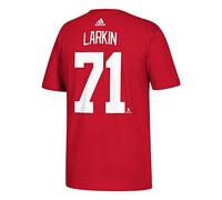 Detroit Red Wings Dylan Larkin Adidas NHL Argent Player T-shirt Nom et numéro