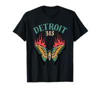 Detroit Retro Ink 313 Papillon Style Tatouage Vintage T-Shirt