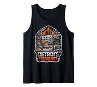 Detroit Synthétiseur de fréquence Paysage Urbain Débardeur