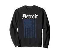 Detroit T-Shirt Michigan Drapeau Américain USA 313 Rétro Sweatshirt