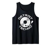 Detroit Techno Disque Vinyle DJ Retro House Music Michigan Débardeur