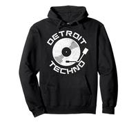 Detroit Techno Disque Vinyle DJ Retro House Music Michigan Sweat à Capuche