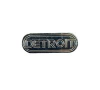 Detroit Wrap Épinglette en émail avec finition lisse, pour vêtements, sacs à dos, vestes en jean et tissu 3,8 cm de large, 1.5" Wide, Métal, Sans pierre précieuse