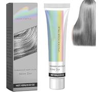 Detroitrain Hair Color Silver Dye, Detroit Hair Hair Dye,2-in-1 Natural Essence Extract Silver Hair Dye,Long-Lasting Natural Hair Dye,for All Hair Types (1 pcs, 100 g (Pack of 1))