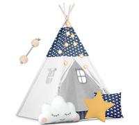 Dětský stan Tepee se světly Nukido - tmavě modrý