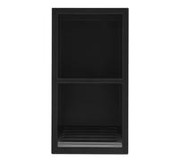 Dettchan Armoire murale encastrée à 2 étages en acier inoxydable pour cuisine, salon, salle de bain, vestiaire, bar à café, 18 x 10 x 34 cm