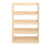 Dettchan Bibliothèque debout couleur bois, simple à 5 niveaux, pour bureau, chambre, bibliothèque 80 x 26 x 130 cm