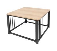 Dettchan Table basse cube couleur bois Table d'appoint Canapé Table basse Table basse Fauteuil Table d'ordinateur portable pour salon bureau café 60 x 60 x 45 cm