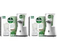 Dettol Distributeur de Savon Automatique de Savon pour Les Mains No Touch avec Recharge Hydratant Aloe Vera (Lot de 2)