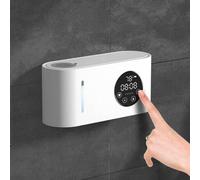 DETTOL Distributeur de savon en mousse mural sans contact, écran LED, 5 niveaux de mousse réglables, capacité de 500 ml, rechargeable par USB, design étanche pour salle de bain et cuisine