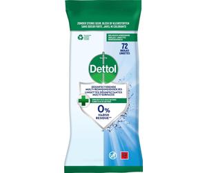 Dettol Lingettes Nettoyantes Antibactériennes 72 pièces
