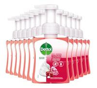 Dettol - Lot de 12 Douceur de mousse - Savon pour les Mains - Rose & Fleur de Cerisier