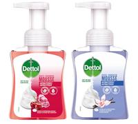 Dettol - Lot de 2 mousses à savon - Savon pour mains - Vanille & Orchidée et Rose & Fleur de Cerisier