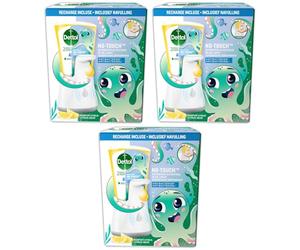 DETTOL Lot de 3 Nos Touch kit - Distributeur Automatique Classic et Gel Lavant Mains Citrus