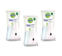 Dettol Lot De 3 Nos Touch Kit - Distributeur Automatique Effet Inox Et Gel Lavant Mains Aloe Vera