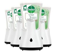 Dettol Lot de 4 Distributeurs de Savon Automatique de Savon pour Les Mains No Touch avec Recharge Hydratant Aloe Vera