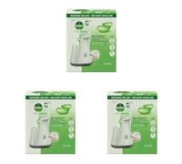 DETTOL No Touch kit - Distributeur Automatique Effet INOX et Gel Lavant Mains Aloe Vera (Lot de 3)
