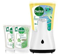DETTOL No-Touch - Kit Citron Distributeur Automatique Savon Liquide Mains et 2 Recharges 250ml (Aloe Vera & Bambou)