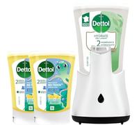 DETTOL No-Touch - Kit Distributeur Savon Mains sans Contact et 2 Recharges 250ml (Pamplemousse)