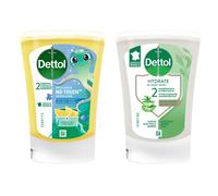 Dettol Pack No Touch Recharges Savon Liquide - Aloe Vera & Bambou + Citron - 2x250ml