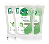 DETTOL Pack No Touch Recharges Savon Liquide - Parfum Aloe Vera - Action nettoyante - 3x250ml