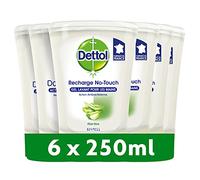 DETTOL Recharge No-Touch Savon Liquide Mains 250 ml - Action Nettoyante - Aloe Vera (6 Recharges)