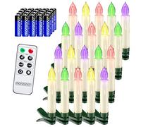 Bougie LED Noel sans câble décoration lumineuse fonctionnement à pile minuterie