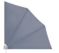 Deuba® 2X Paravent de Balcon Rabattable Gris avec Fixation Murale 140x140cm Brise-Vue extérieur terrasse Protection Murale