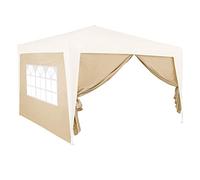 Deuba 2X Parois latérales pour tonnelle Pop up pavillon fenêtre Hydrofuge 300x200cm crème Jardin été Mur côté tonnelle 6x3m fête