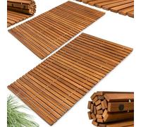 DEUBA® 2X Tapis de Bain en Bois antidérapant