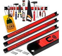DEUBA® 3x Barre magnétique pour outils 60 cm aimant puissant rangement outils barre aimantée murale charge max. 23 kg