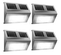 Deuba 4X Applique Solaire LED Applique Murale extérieur éclairage terrasse Jardin capteur crépusculaire 8h autonomie