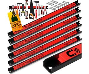 DEUBA® 6x Barre magnétique pour outils 45 cm aimant puissant rangement outils barre aimantée murale charge max. 23 kg