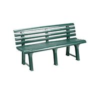 Deuba Banc de Jardin Parc Terrasse Extérieur Vert PVC - 145x49x74 cm Jardin