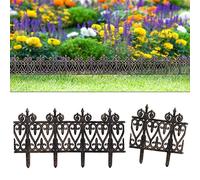 DEUBA® Bordure de Jardin Plastique 15,20m résistante intempéries UV Piquet Terre Parterre Plate-Bande délimitation Aspect Laiton Marron Bronze