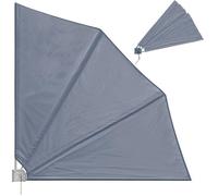 Deuba Brise Vue rétractable Occultant 140x140cm Anthracite avec Fixation Murale Paravent Balcon rabbattable Toile Hydrofuge