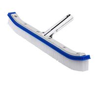 Deuba Brosse de Piscine renforcée 46 cm adapté aux Supports Courants Poils durs en PVC Tête de raccordement en Aluminium Entretien Nettoyage