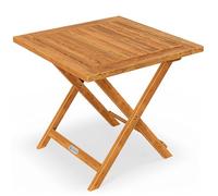 Deuba CASARIA® Table Basse Pliante en Bois d'acacia 46x46cm Table d'appoint Pliable pour Jardin terrasse Intérieur extérieur