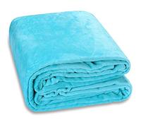 Deuba Couverture Premium Polaire Bleu Clair Plaid Moelleux Couvre-lit Voyage 200x150cm