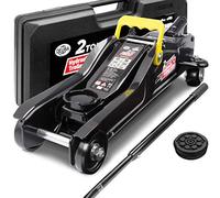 DEUBA® Cric hydraulique 2 tonnes plat levée 85-330mm valise rangement cric levage cric extra bas voiture basse véhicules citadine