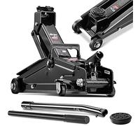 DEUBA® Cric hydraulique 3 tonnes levée 135-400mm poignée de Transport Patins en Caoutchouc Inclus cric de Levage cric Voiture véhicules SUV