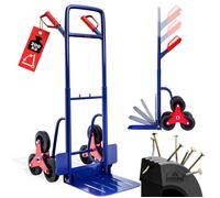 DEUBA® Diable d’escalier pliable réglable charge 200kg 6 roues déménagement charge lourde diable de manutention chariot transport