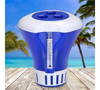 Deuba Diffuseur de Chlore et Brome pour piscines Ø 17cm Distributeur Flottant avec thermomètre doseur Spa pataugeoire