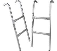 Deuba Échelle pour Trampoline 76cm Accessoire Trampoline 2 marches en métal Jardin extérieur sécurité activité Enfants